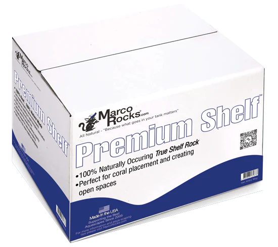 MarcoRocks Premium Shelf Dry Live Rock - 40 pound box