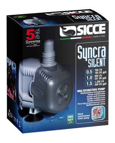 Sicce Syncra SILENT 0.5 Submersible Pump 185 GPH